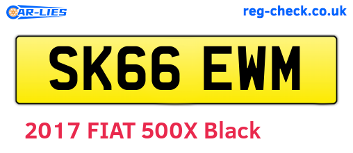 SK66EWM are the vehicle registration plates.