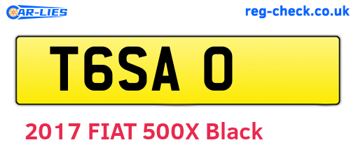 T6SAO are the vehicle registration plates.