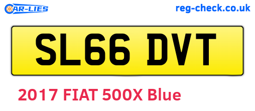SL66DVT are the vehicle registration plates.