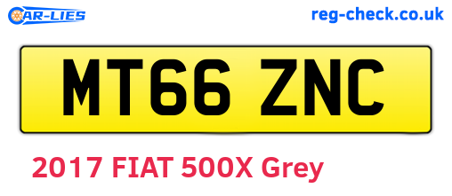 MT66ZNC are the vehicle registration plates.