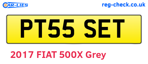 PT55SET are the vehicle registration plates.