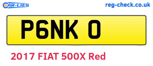 P6NKO are the vehicle registration plates.