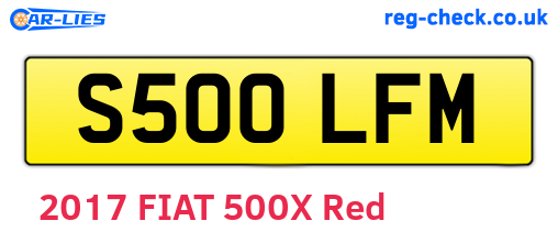S500LFM are the vehicle registration plates.