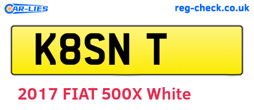 K8SNT are the vehicle registration plates.