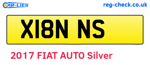 X18NNS are the vehicle registration plates.