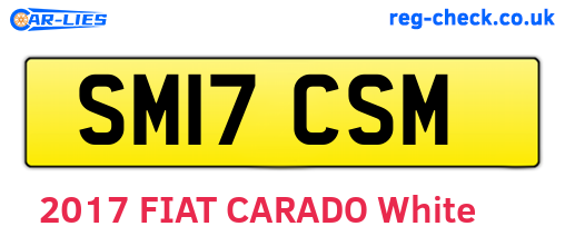 SM17CSM are the vehicle registration plates.
