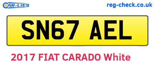 SN67AEL are the vehicle registration plates.
