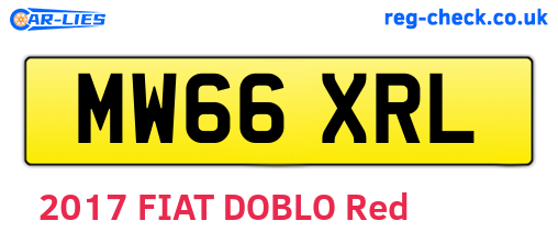 MW66XRL are the vehicle registration plates.