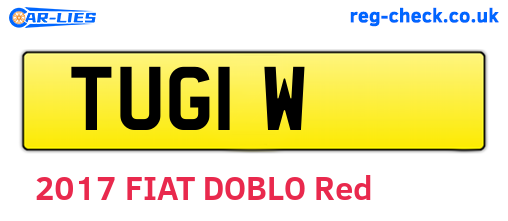 TUG1W are the vehicle registration plates.