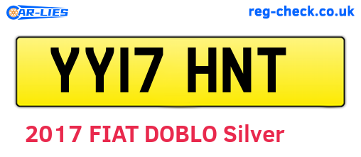 YY17HNT are the vehicle registration plates.