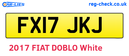 FX17JKJ are the vehicle registration plates.