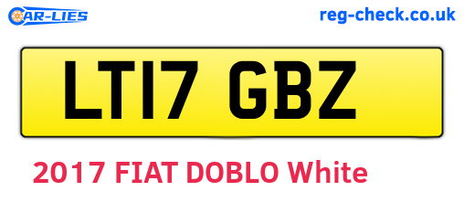 LT17GBZ are the vehicle registration plates.