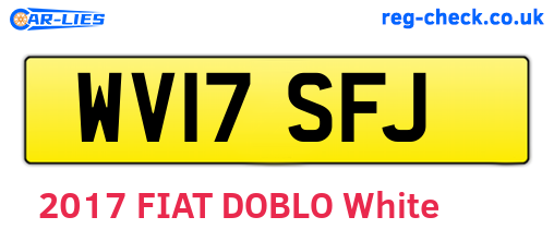 WV17SFJ are the vehicle registration plates.