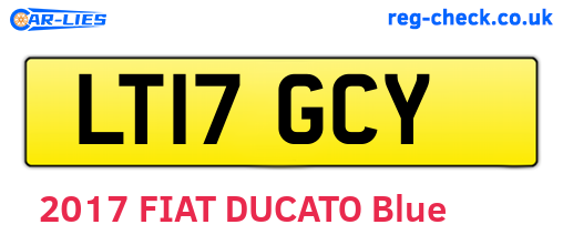 LT17GCY are the vehicle registration plates.