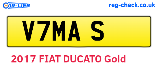 V7MAS are the vehicle registration plates.