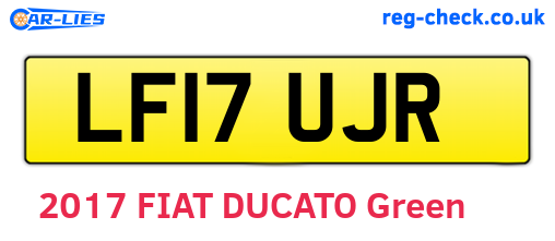 LF17UJR are the vehicle registration plates.