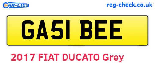 GA51BEE are the vehicle registration plates.