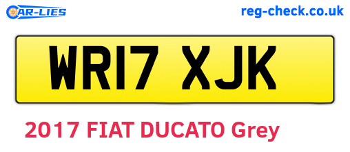 WR17XJK are the vehicle registration plates.