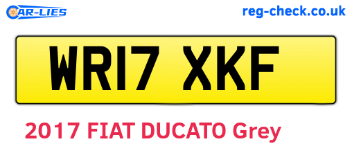 WR17XKF are the vehicle registration plates.