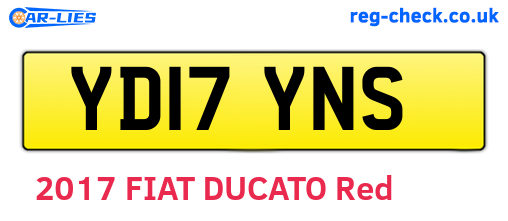 YD17YNS are the vehicle registration plates.
