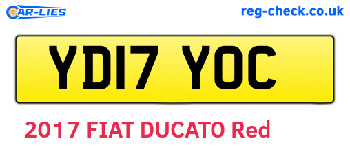 YD17YOC are the vehicle registration plates.