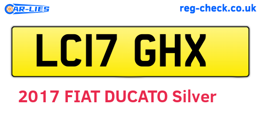 LC17GHX are the vehicle registration plates.