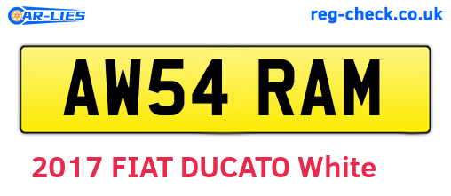 AW54RAM are the vehicle registration plates.