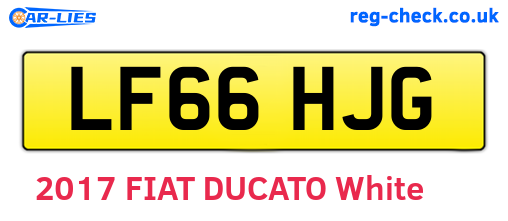 LF66HJG are the vehicle registration plates.