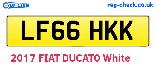 LF66HKK are the vehicle registration plates.