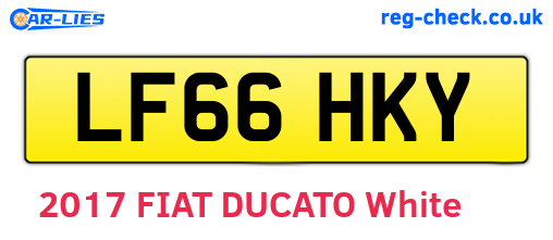 LF66HKY are the vehicle registration plates.