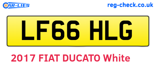 LF66HLG are the vehicle registration plates.