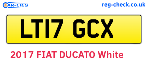 LT17GCX are the vehicle registration plates.