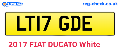 LT17GDE are the vehicle registration plates.