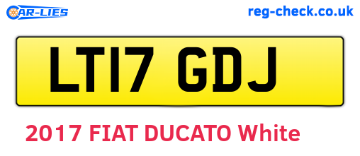 LT17GDJ are the vehicle registration plates.
