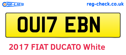 OU17EBN are the vehicle registration plates.