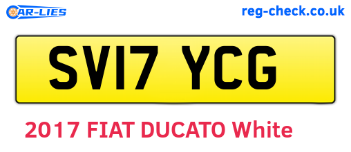 SV17YCG are the vehicle registration plates.
