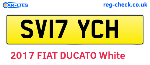 SV17YCH are the vehicle registration plates.