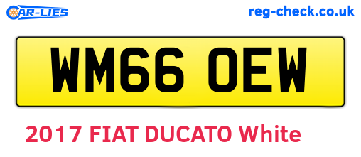 WM66OEW are the vehicle registration plates.
