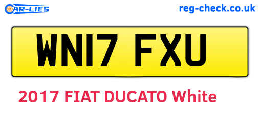 WN17FXU are the vehicle registration plates.