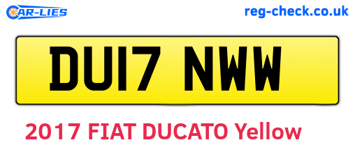 DU17NWW are the vehicle registration plates.