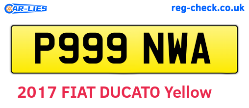 P999NWA are the vehicle registration plates.