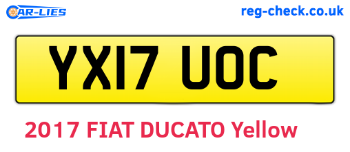 YX17UOC are the vehicle registration plates.
