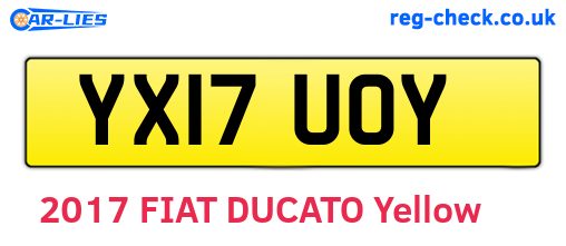 YX17UOY are the vehicle registration plates.