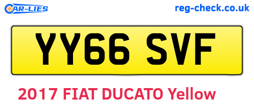 YY66SVF are the vehicle registration plates.
