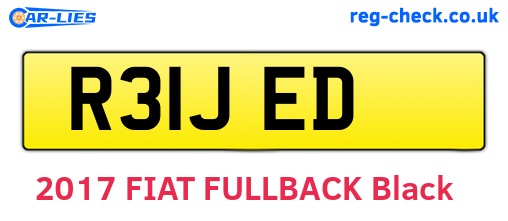 R31JED are the vehicle registration plates.