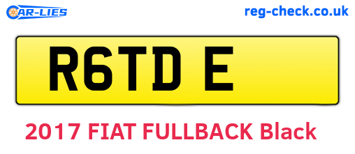 R6TDE are the vehicle registration plates.
