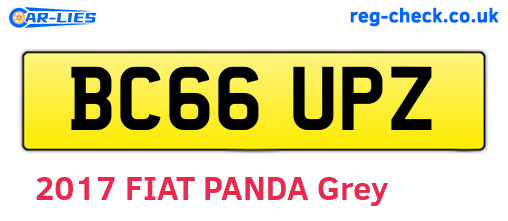 BC66UPZ are the vehicle registration plates.
