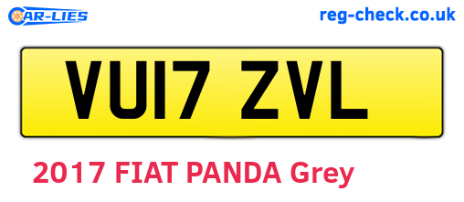 VU17ZVL are the vehicle registration plates.