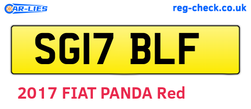 SG17BLF are the vehicle registration plates.
