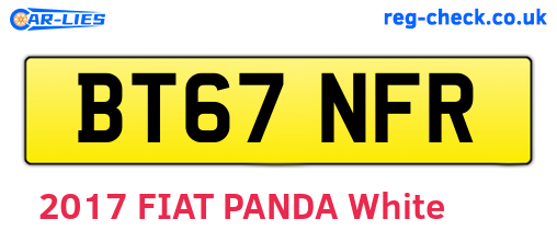 BT67NFR are the vehicle registration plates.